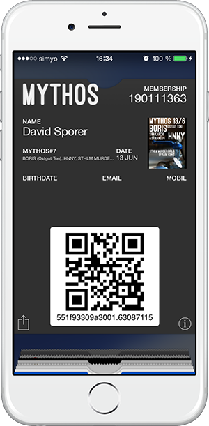Event ticket for Mythos in Gothenburg