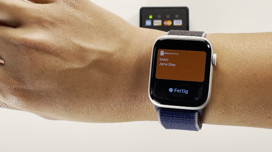 Usage of an NFC Wallet pass using an Apple Watch