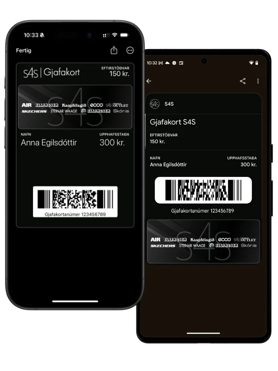 S4S Gift Card in Apple Wallet and Google Wallet