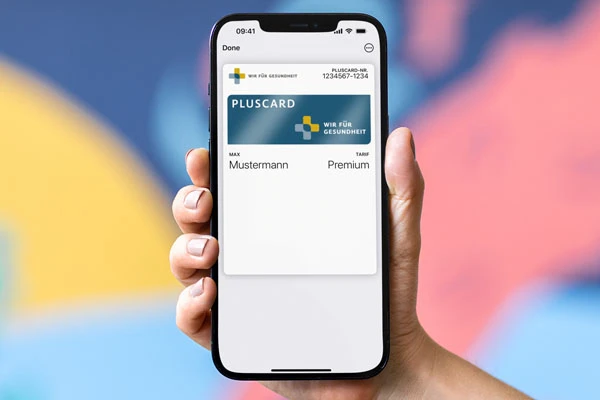 Wir für Gesundheit PlusCard in Apple Wallet