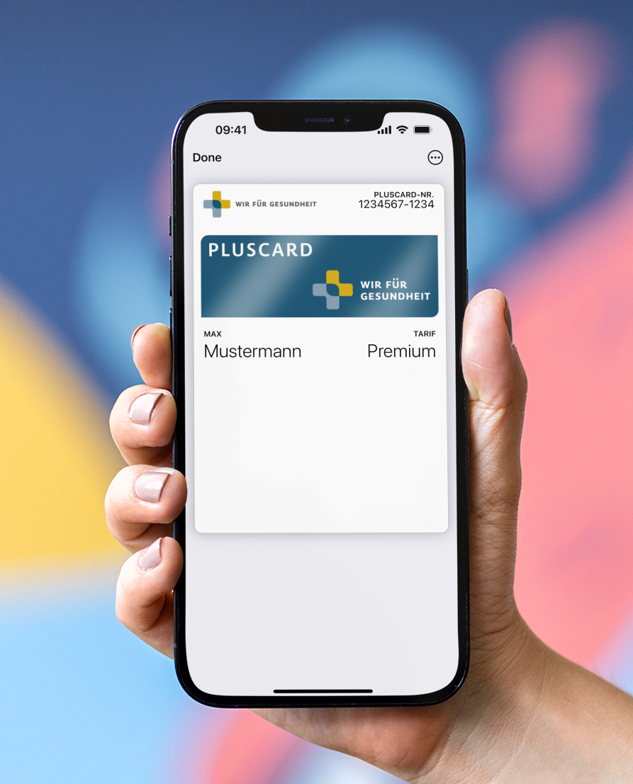 Wir für Gesundheit Pluscard in Apple Wallet
