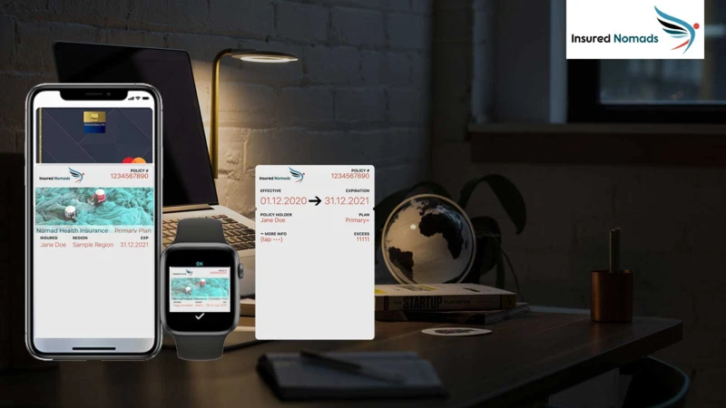 Insured Nomads proof of insurance in Apple Wallet
