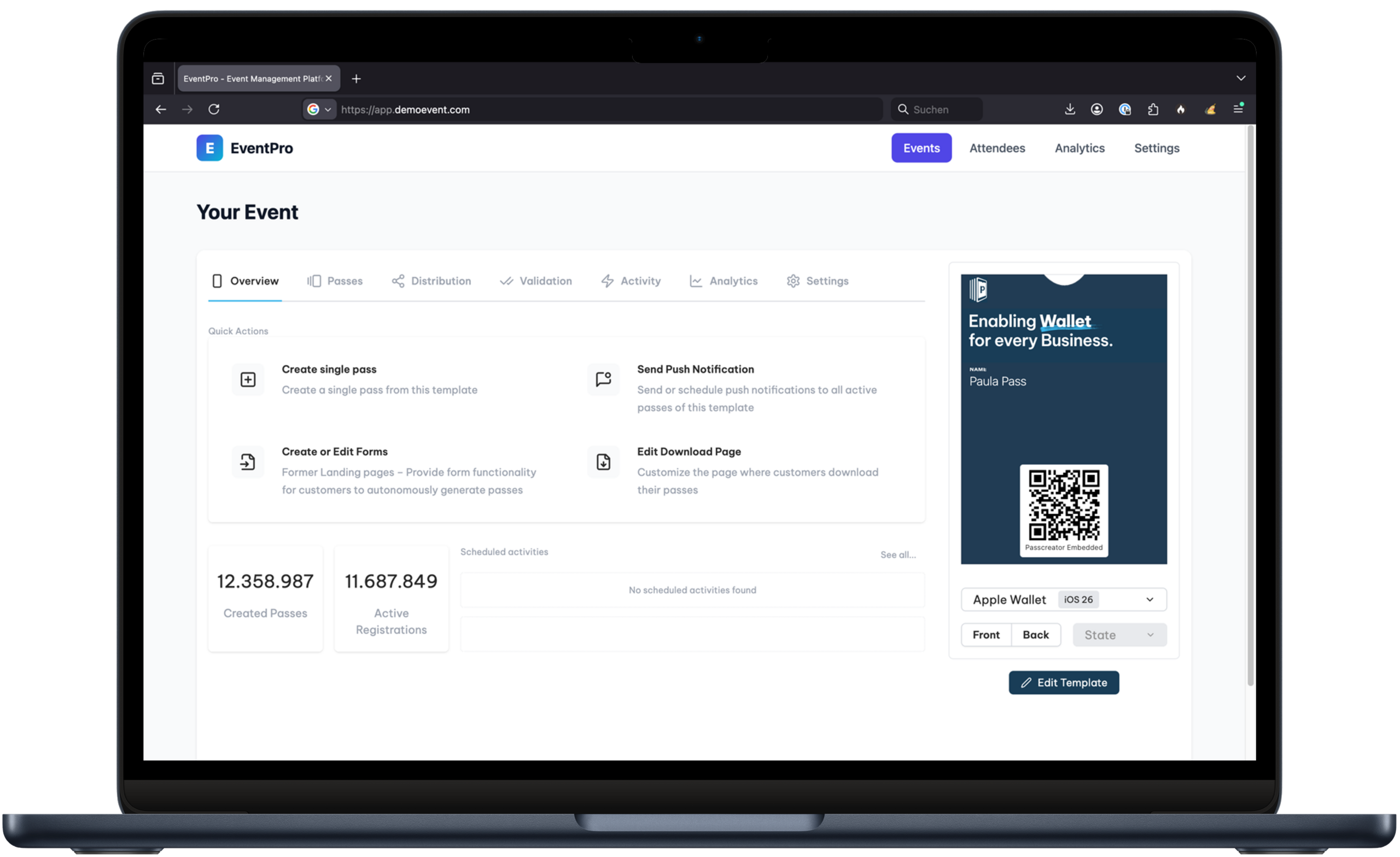 Passcreator Embedded in einer SaaS-Anwendung