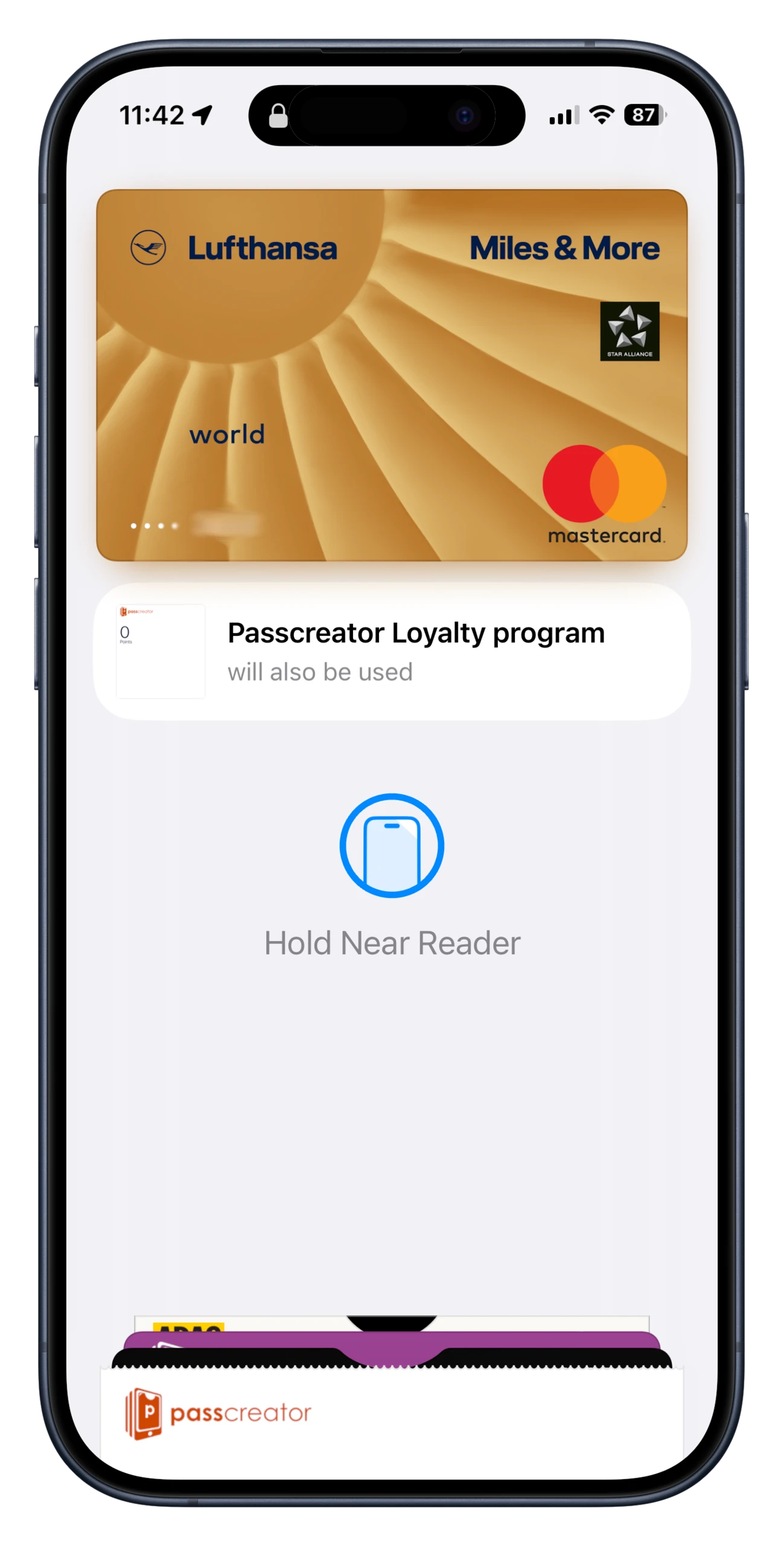 Apple Pay payment that also reads a loyalty pass