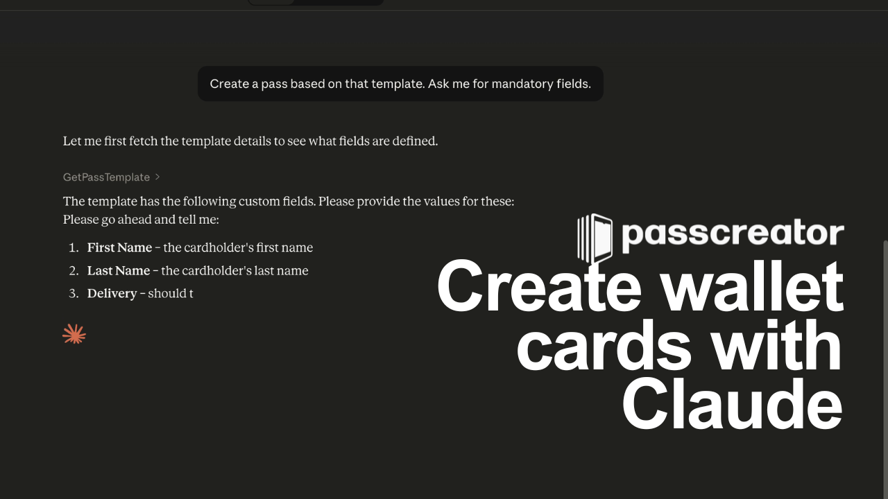 Wallet-Karten mit Claude erstellen