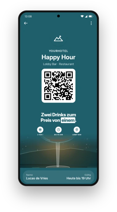 YourHotel Happy-Hour-Gutschein in Google Wallet