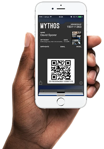 Wallet pass for MYTHOS party in Gothenburg, Sweden