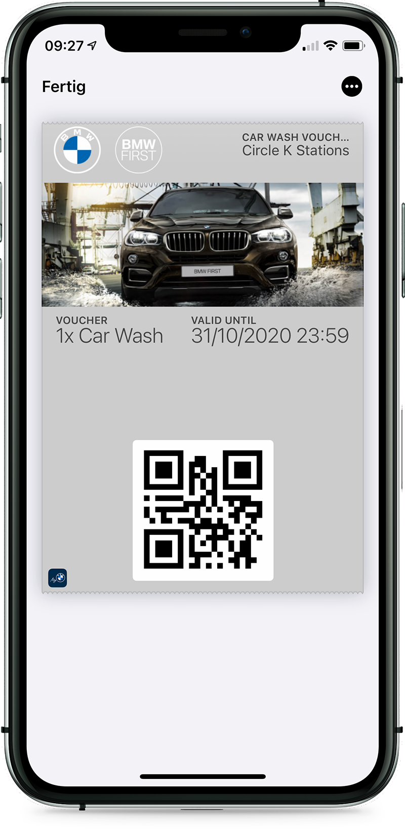 BMW First - Car wash voucher