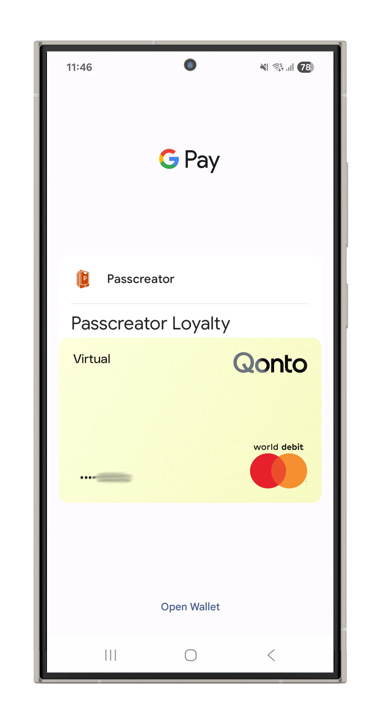 Google Pay pay payment that also reads a loyalty pass