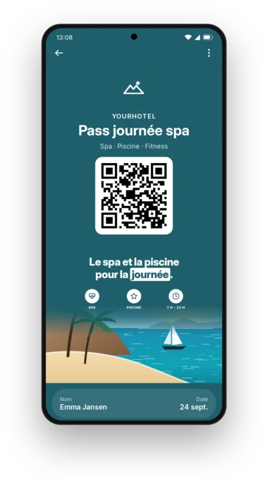 Pass journée spa YourHotel dans Google Wallet