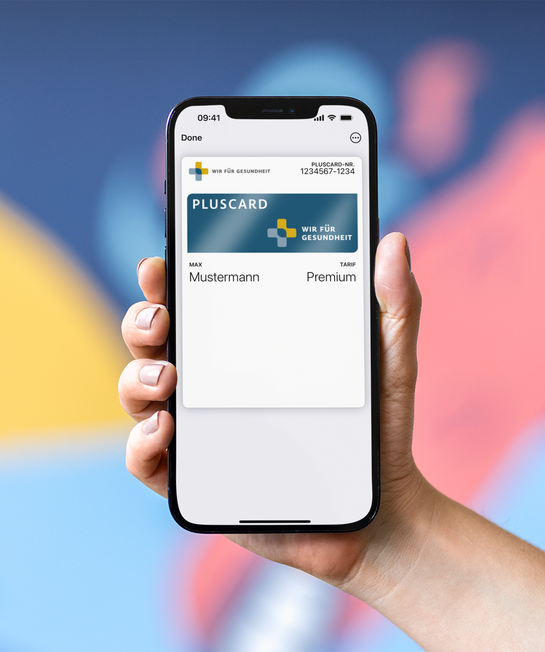 Wir für Gesundheit Pluscard in Apple Wallet