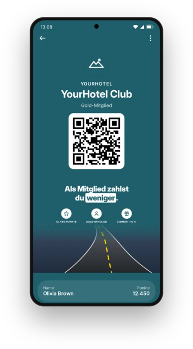 YourHotel Club Mitgliedskarte in Google Wallet
