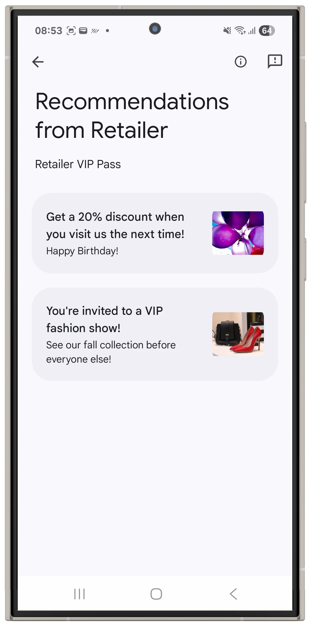 List of Value Added Opportunities in Google Wallet